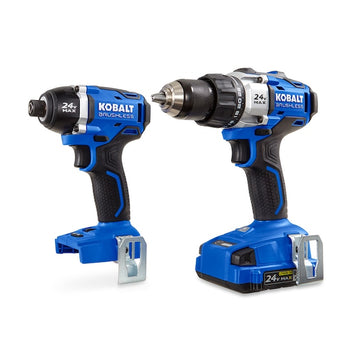 Kobalt 2-Tool 24-Volt Max Brushless Power Tool Combo Kit with Soft Case (1-Battery Included and Charger Included)